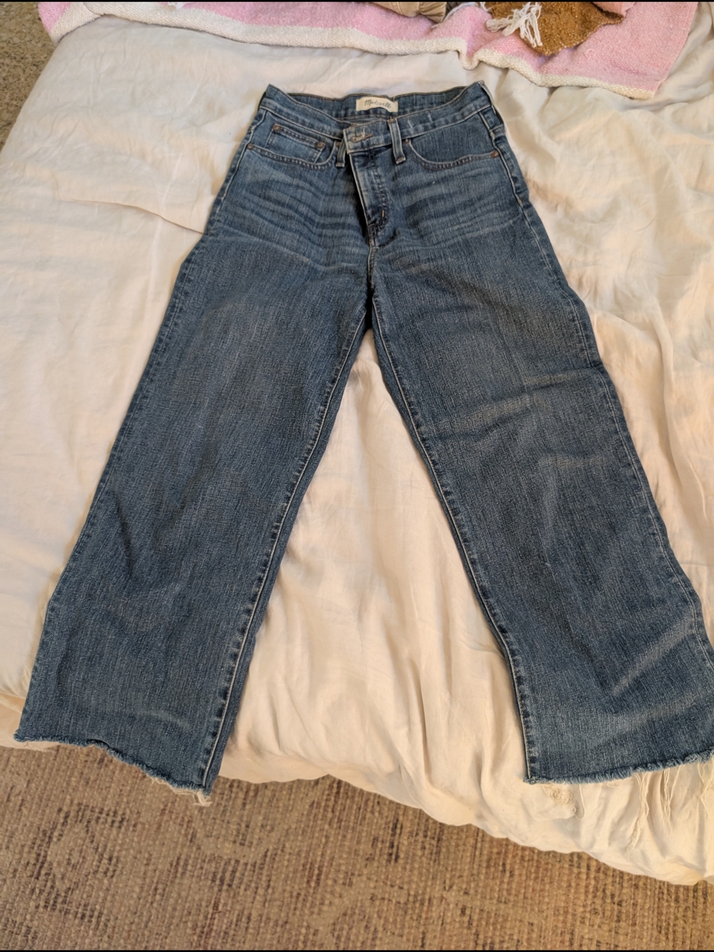 Madewell Slim Wide-leg Cropped jeans